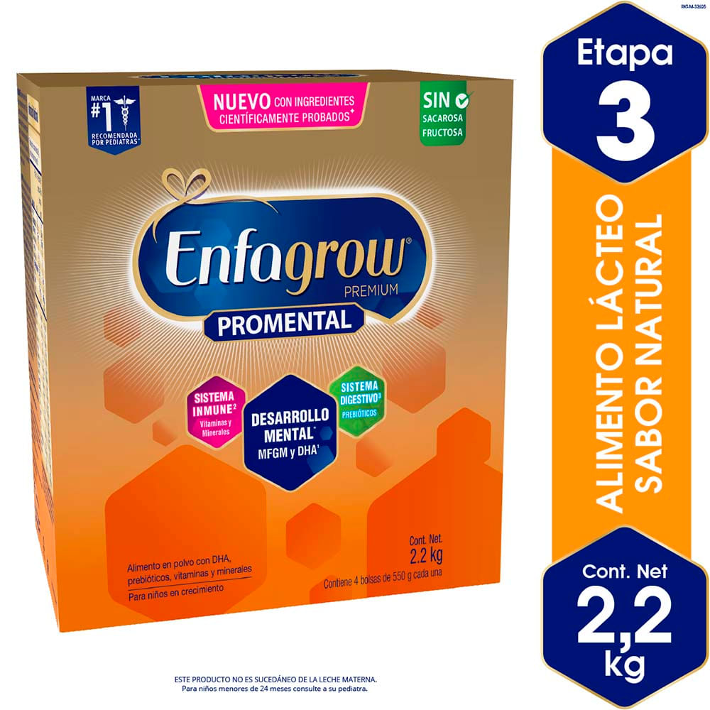 Fórmula Infantil ENFAGROW Premium Promental Sabor Natural Caja 2.2Kg