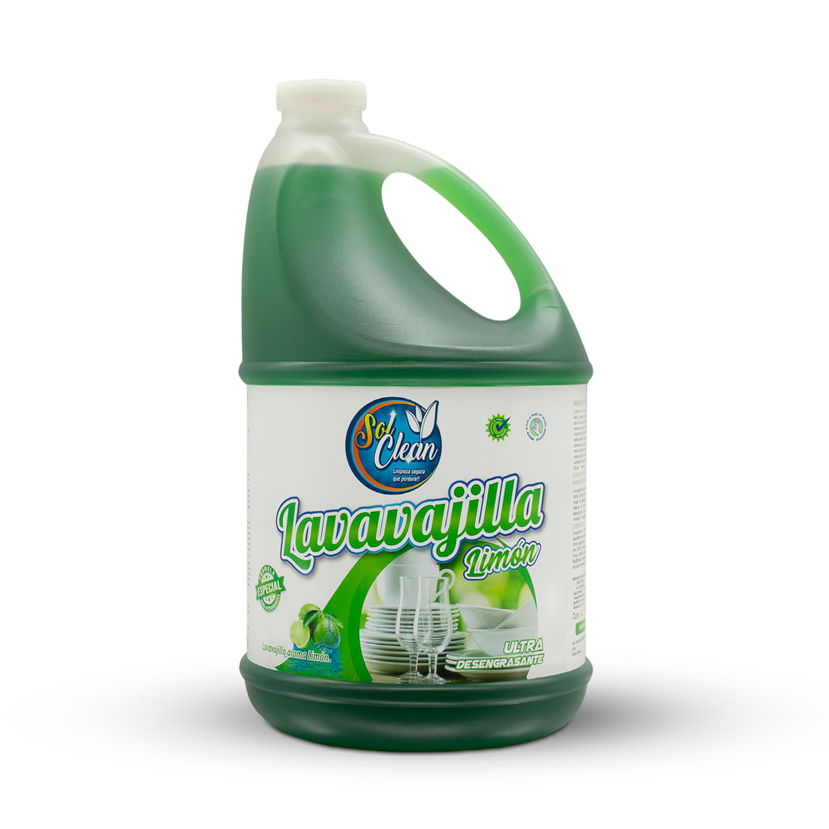 Lavavajilla Liquido Sol Clean 4 Lt Aroma Limón