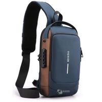 Morral Bandolera para Hombre Antirrobo Impermeable con Clave
