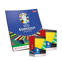 Álbum Euro 2024 Topps tapa blanda y 2 cajitas de 100 Sobres