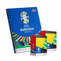 Álbum Euro 2024 Topps tapa dura y 2 cajitas de 100 Sobres
