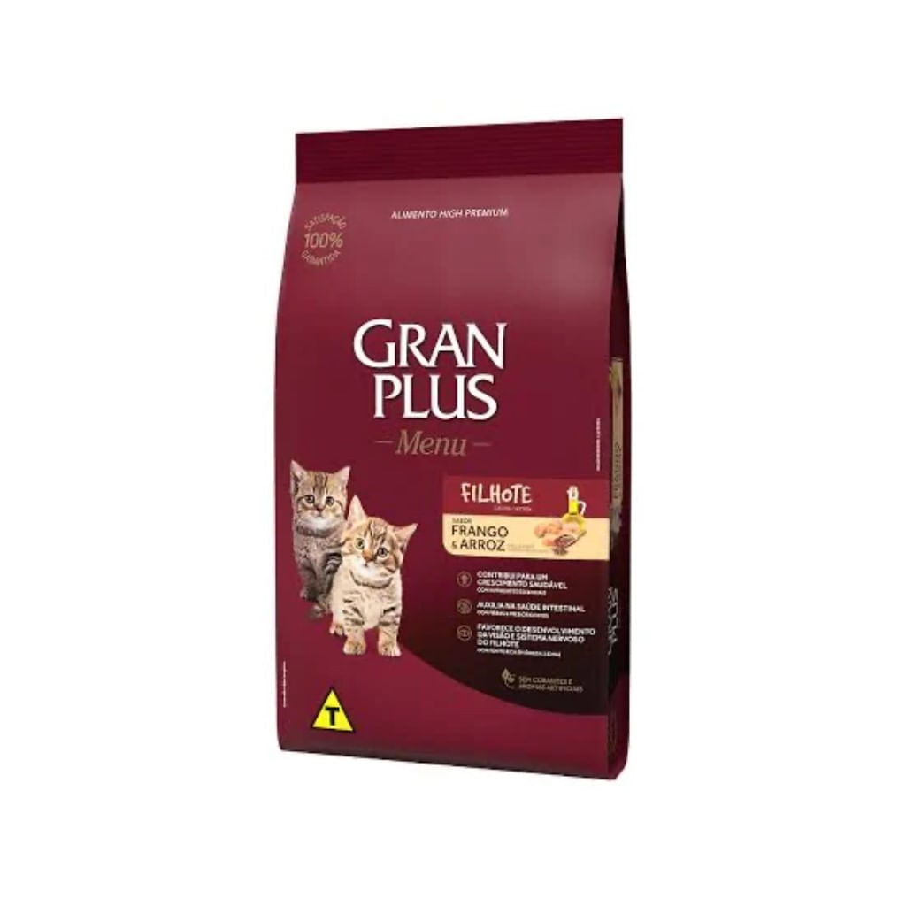 Alimento seco para Gatitos Gran Plus Pollo y Arroz 10 Kg