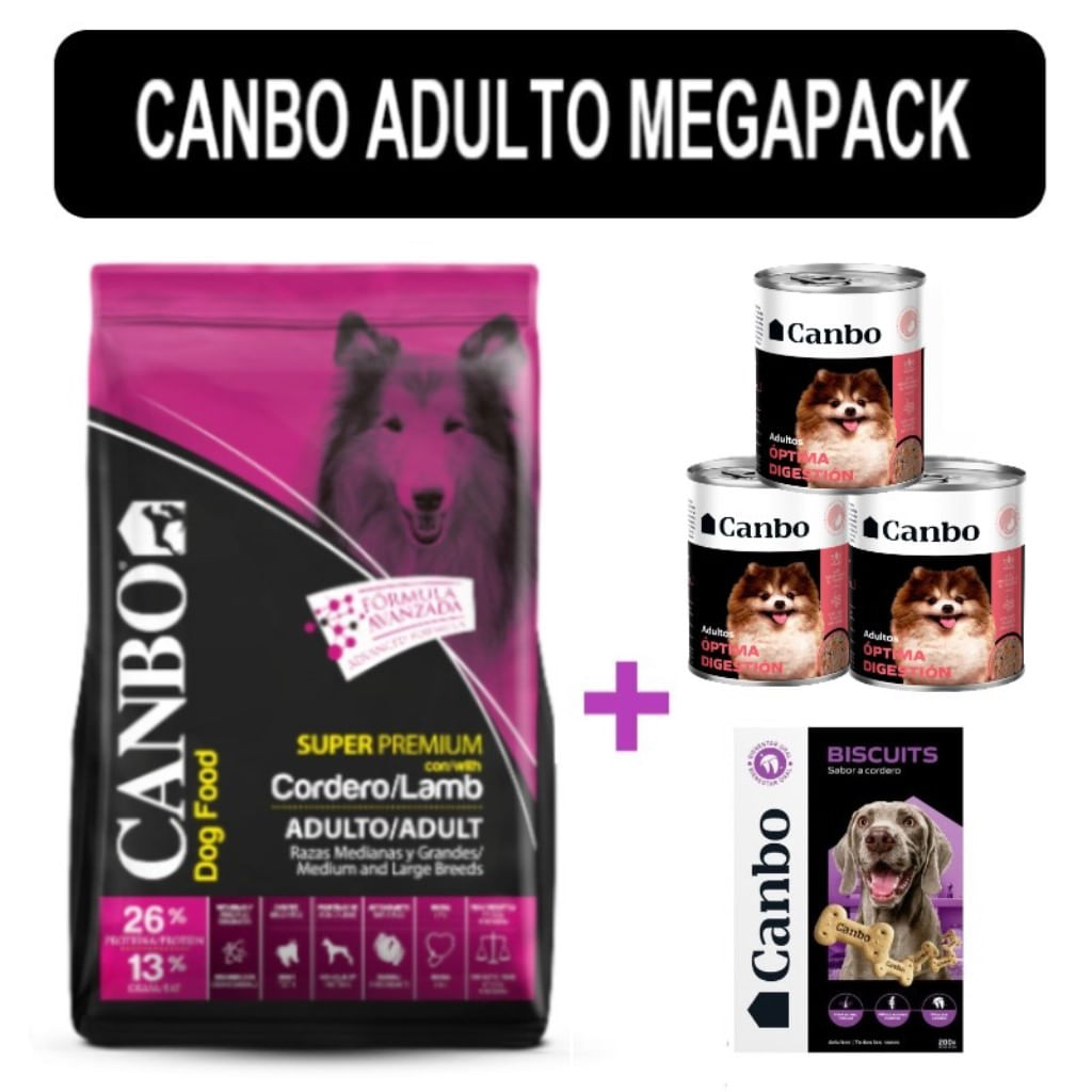 Alimento seco para Perros Canbo Adultos Razas Medianas y Grandes Megapack 15 Kg