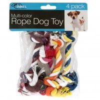 Juego de juguetes para perros de cuerda multicolor Packx4
