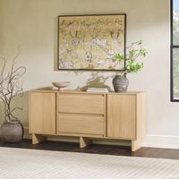 Aparador Moderno Emilia Natural 2 Puertas 2 Cajones R&R MUEBLES