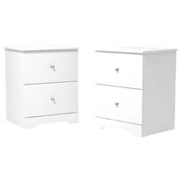PACK X 2 Veladores Mesa de Noche Didi Blanco R&R MUEBLES