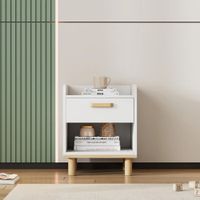 Velador Moderno Takamiya Blanco R&R MUEBLES
