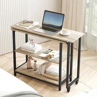 Escritorio Plegable Hitomy Marrón Claro/Negro R&R MUEBLES