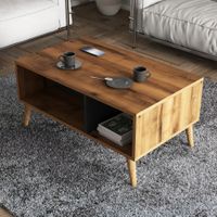 Mesa de Centro Moderna Ars Marron Oscuro R&R MUEBLES