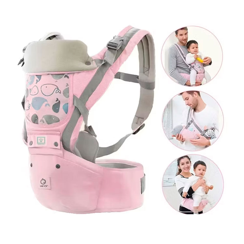 Canguro Para Bebé Ergonómico ALEBAO Ballena 3 en 1 Rosado