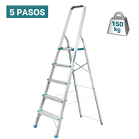 Escalera Tubular 5 Peldaños Soporta 150kg Total THLAD06051