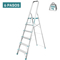 Escalera Tubular 6 Peldaños Soporta 150kg Total THLAD06061