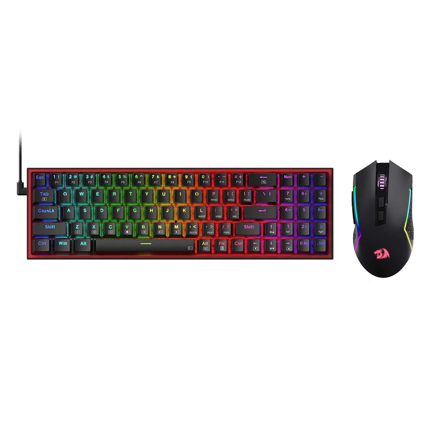 Combo Redragon 2 En 1 Pollux +Trident S136 Red