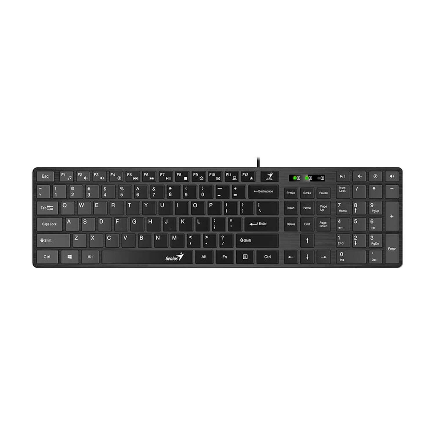 Teclado Genius Smarts Slimstar 126 Usb Multimedia Sp Black