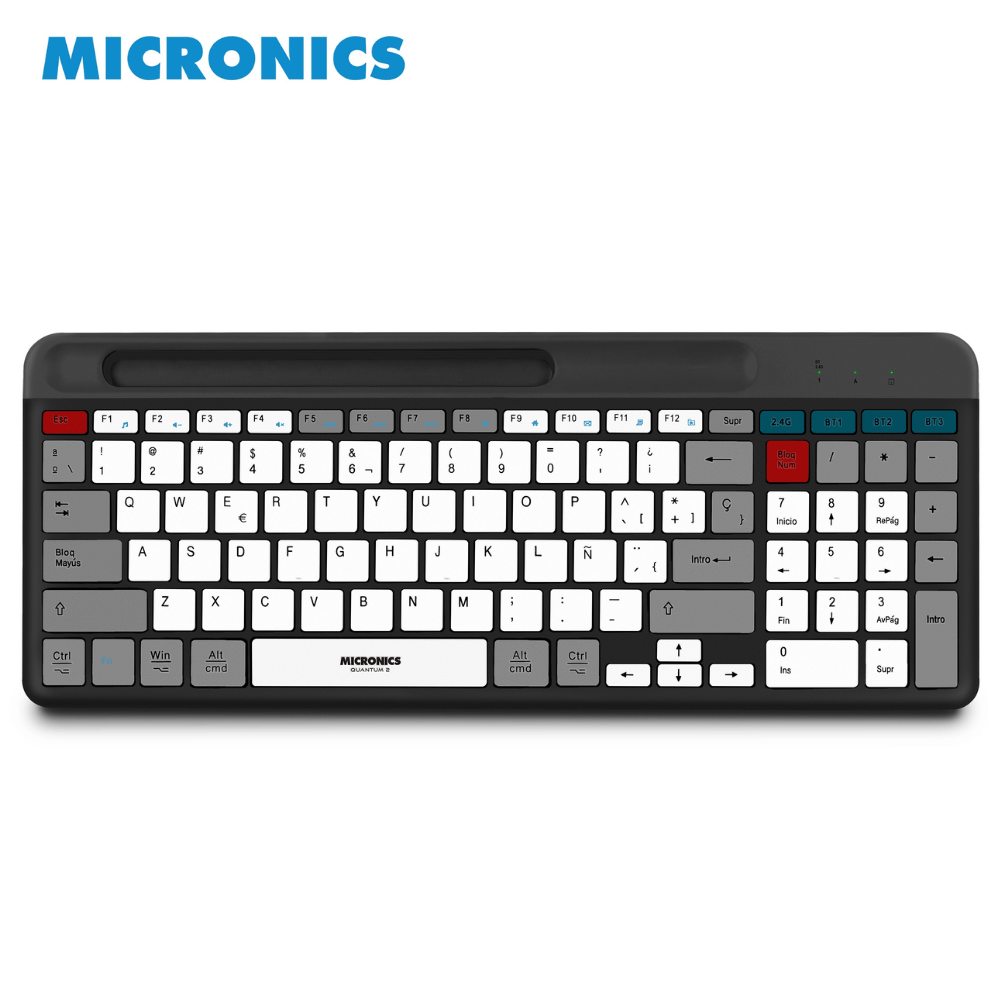 Teclado Micronics Bluetooth Inalámbrico Recargable Español K600-3m
