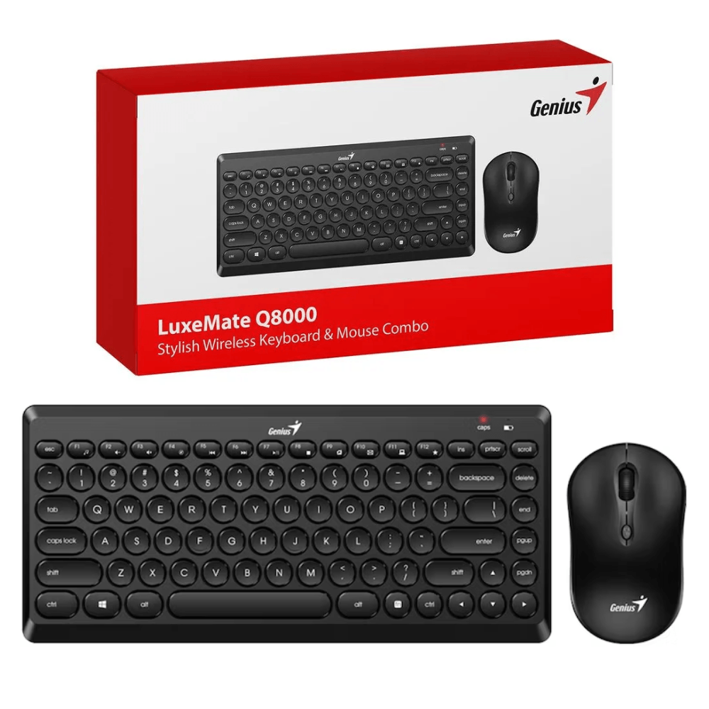 Teclado Y Mouse Genius Inalámbrico Luxemate Q8000 Tkl Usb Multimedia