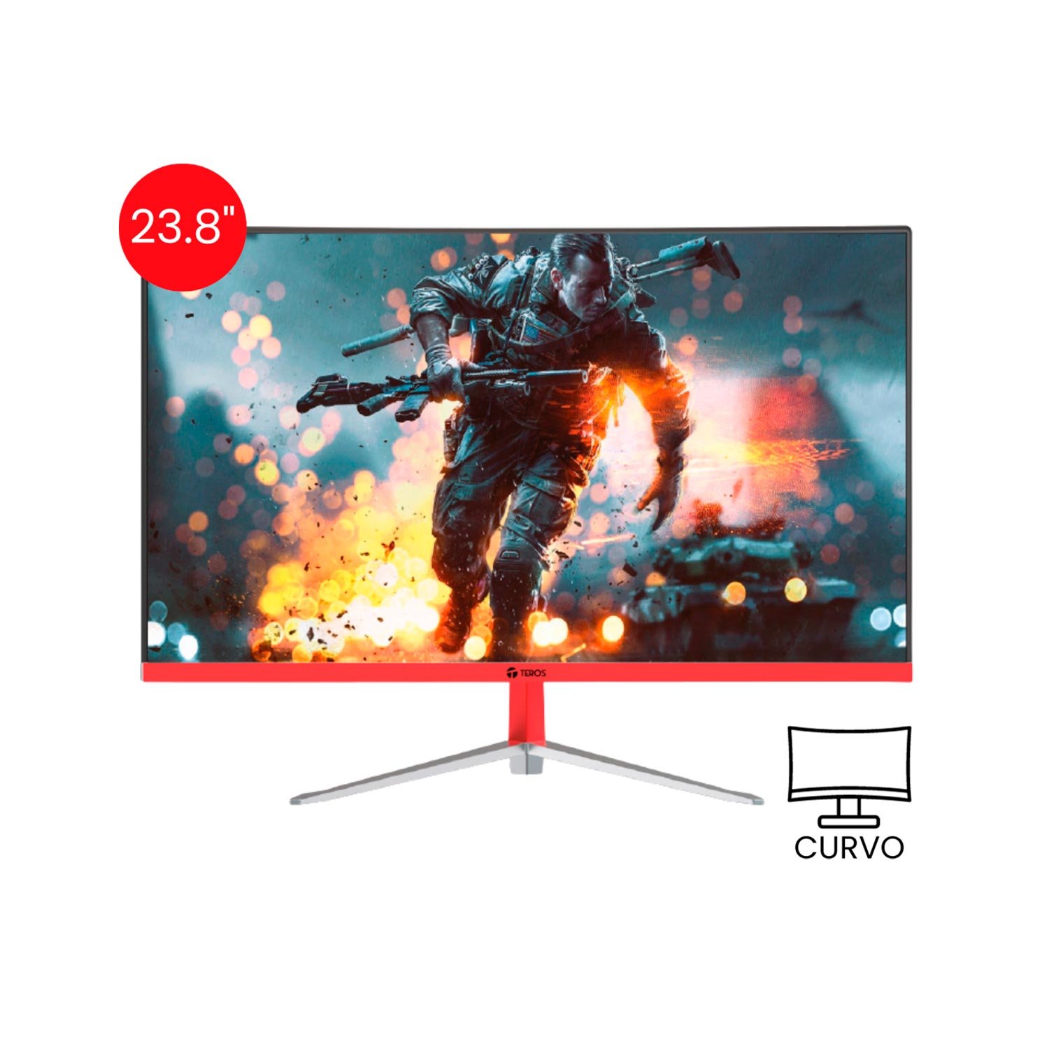 Monitor Gaming Teros TE-2471G 23.8"" Curvo Va Fhd 165Hz 2Ms Freesync