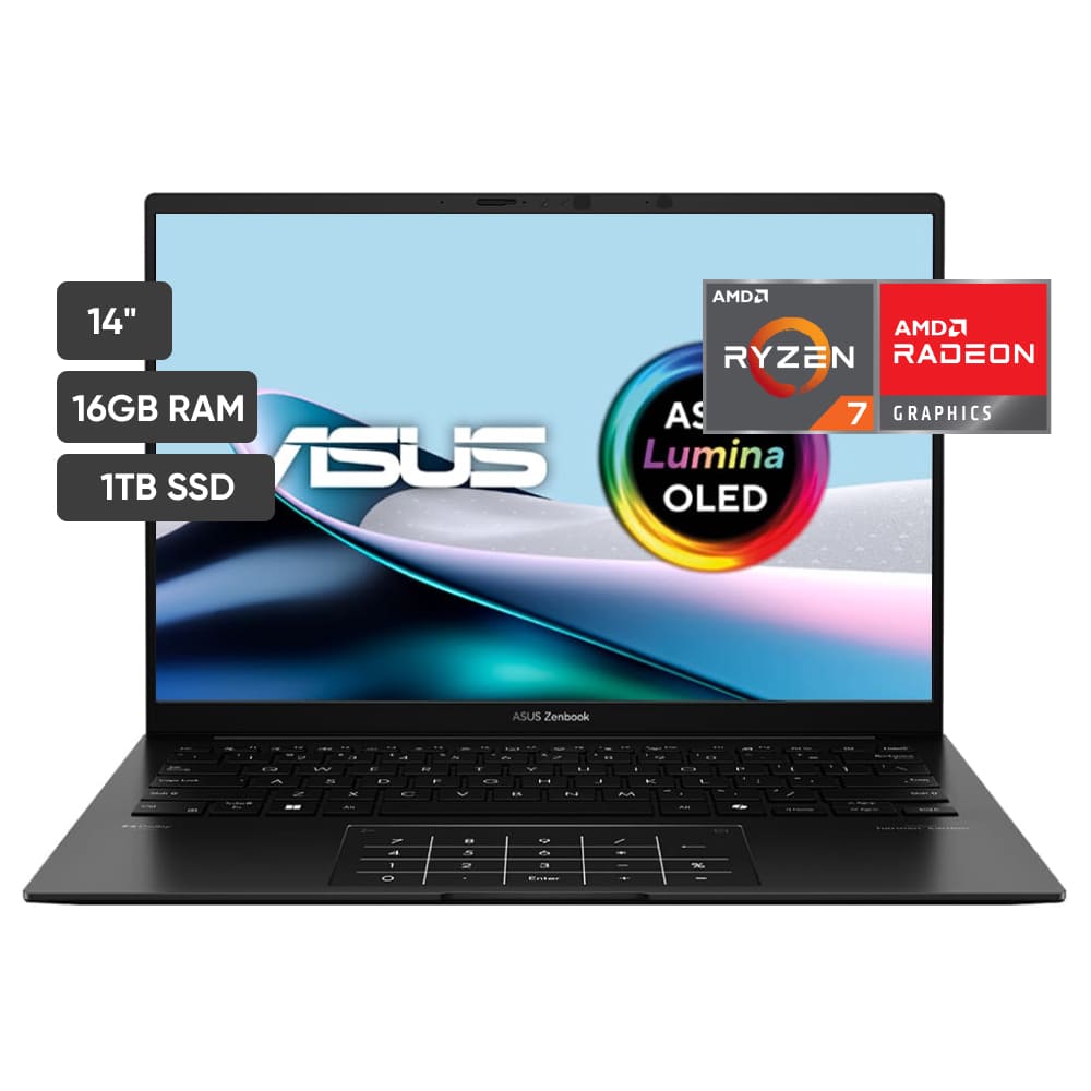 Laptop ASUS Zenbook 14 OLED UM3406HA-QD015W 14"" AMD Ryzen 7 (8000 series) 16GB 1TB SSD