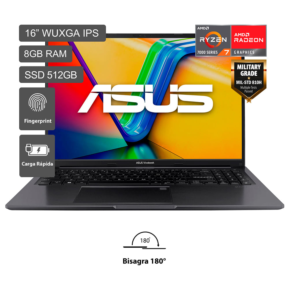 Laptop ASUS Vivobook 16 M1605YA-MB136W 16.1"" AMD Ryzen 7 (7000 series) 8GB 512GB SSD