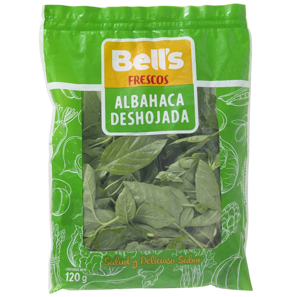 Albahaca Deshojada BELL'S FRESCOS Bolsa 120g aprox.