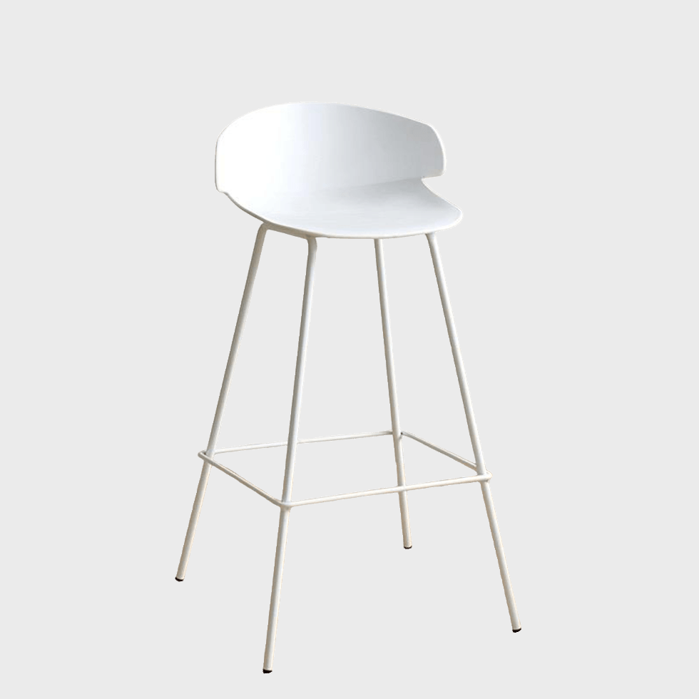 Silla Banco De Bar Venecia Color Blanco 90x47cm Decorplas