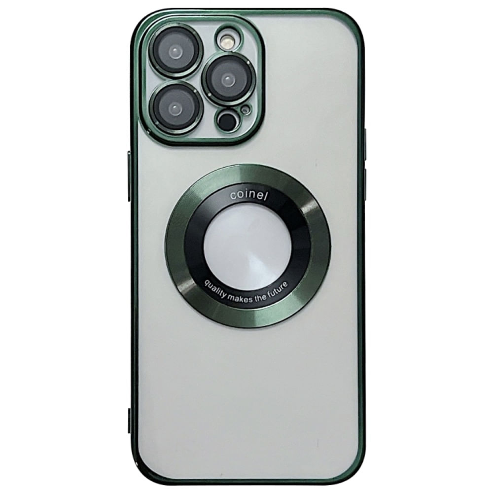 Funda para iPhone 13 Pro Max Magsafe Metalizado Verde Antishock Resistente a Caídas y Golpes