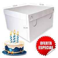 100 Cajas de Torta Pastel de 12 cm. para Repostería