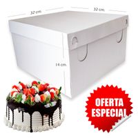 100 Cajas de Torta Pastel de 32 cm. para Repostería