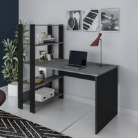 Escritorio Moderno con Estantes Jesús color Negro/Gris TU MESITA