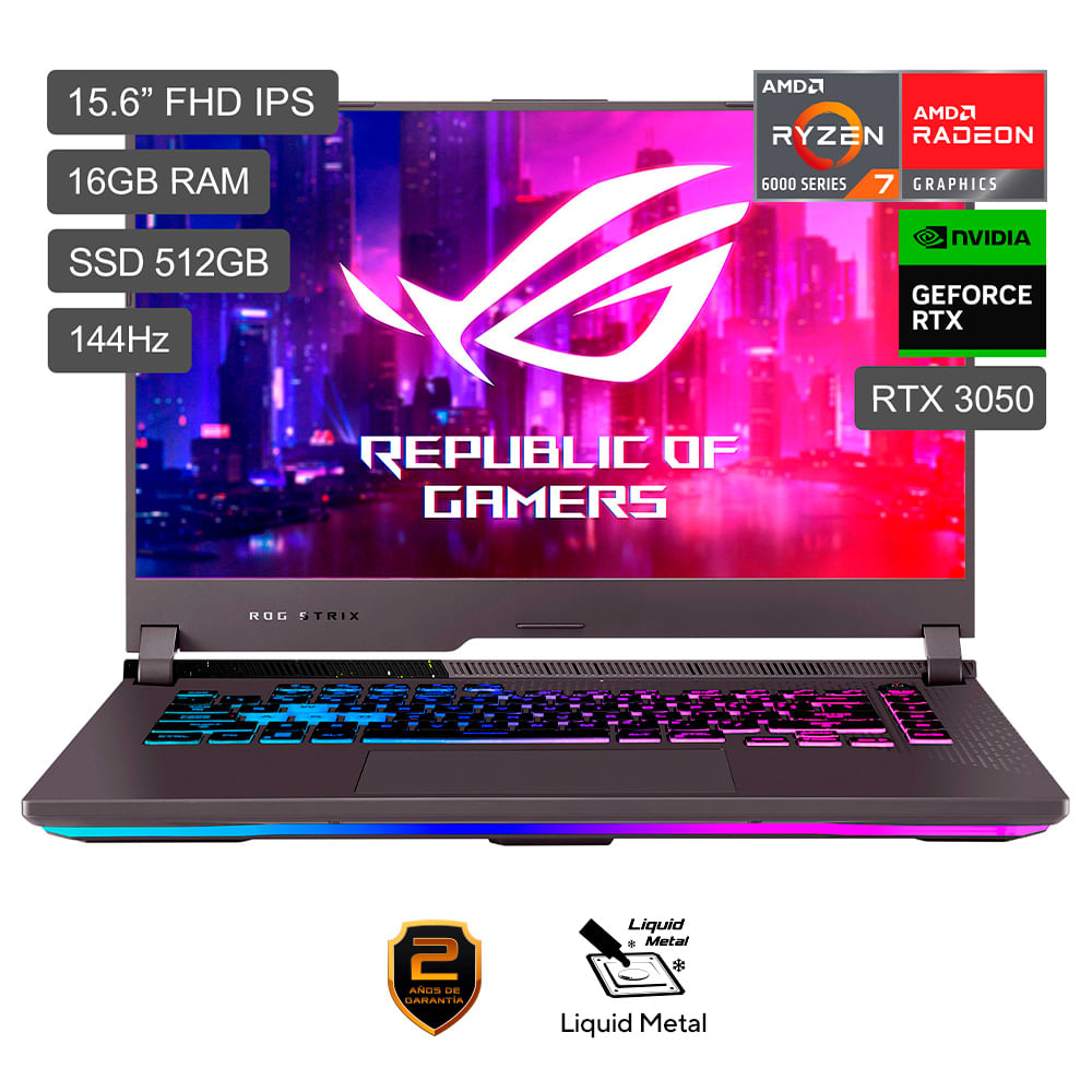 Laptop ROG Strix G15 G513RC-HN036W 15.6"" AMD Ryzen 7 (6000 series) 16GB 512GB SSD