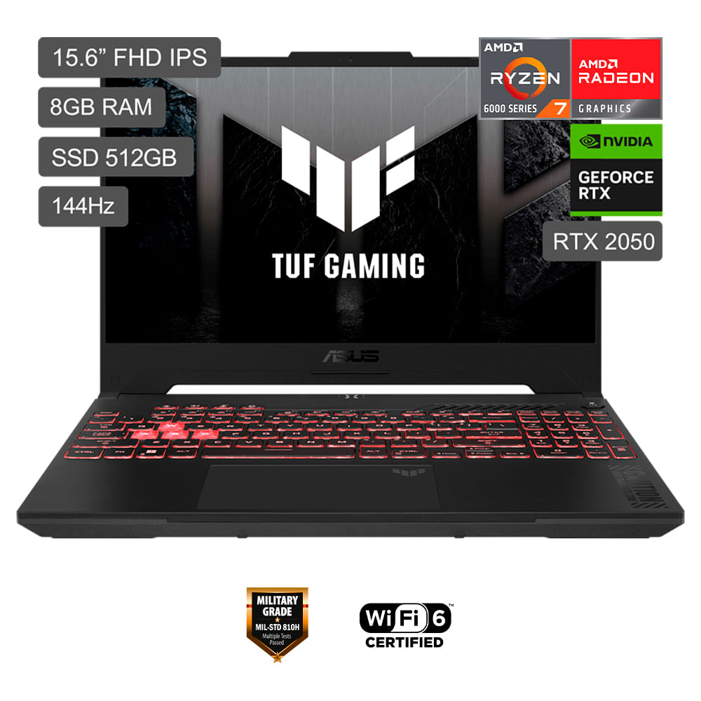 Laptop ASUS TUF Gaming A15 FA507RF-HN001W 15.6"" R7 8GB 512GB SSD RTX2050