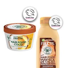 pack-fructis-shampoo-garnier-manteca-de-cacao-300ml-crema-de-tratamiento-hair-food-reparadora-de-coco-350ml