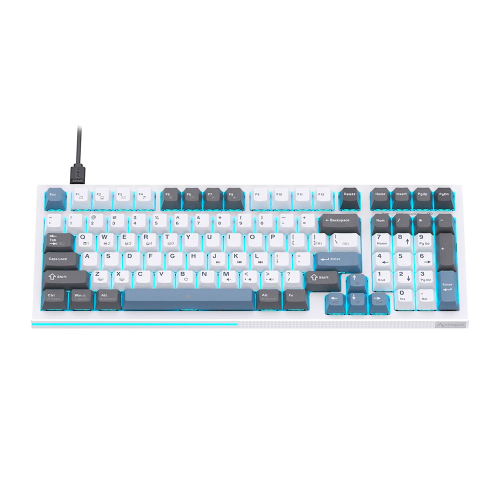 Teclado KEMOVE K98SE Mecánico para Juegos Blanco