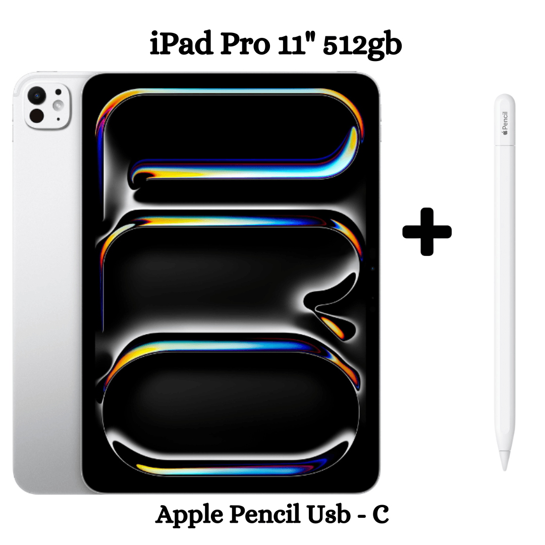 Apple iPad Pro 11"" Chip M4 Wifi 2024 512GB - Silver + Apple Pencil USB-C