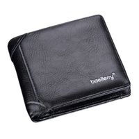 Billetera Clásica De Cuero Vegano D9321 Negra
