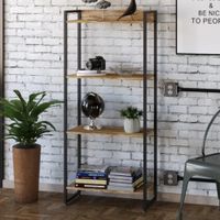 Librero Industrial Brody color Roble 4 repisas TU MESITA