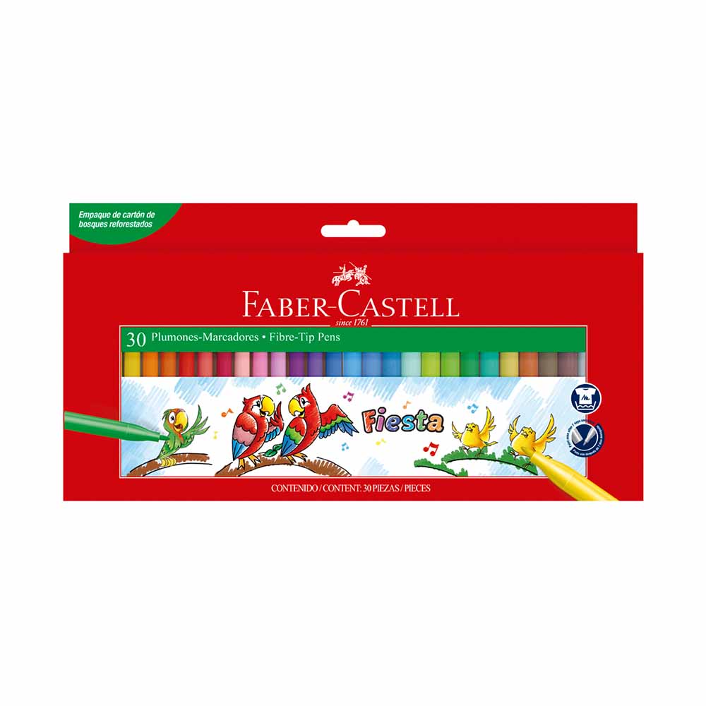 Plumón FABER-CASTELL Fiesta 45 Caja 30un