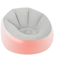 Sillón Inflabel Puff Con Iluminación Luz Led Bestway Color Gris