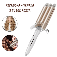 Rizadora Rozia Ondulador de Cabello Tenaza 3 Tubos.
