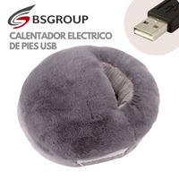 Calentador de Pie USB Laptop Felpa Gris