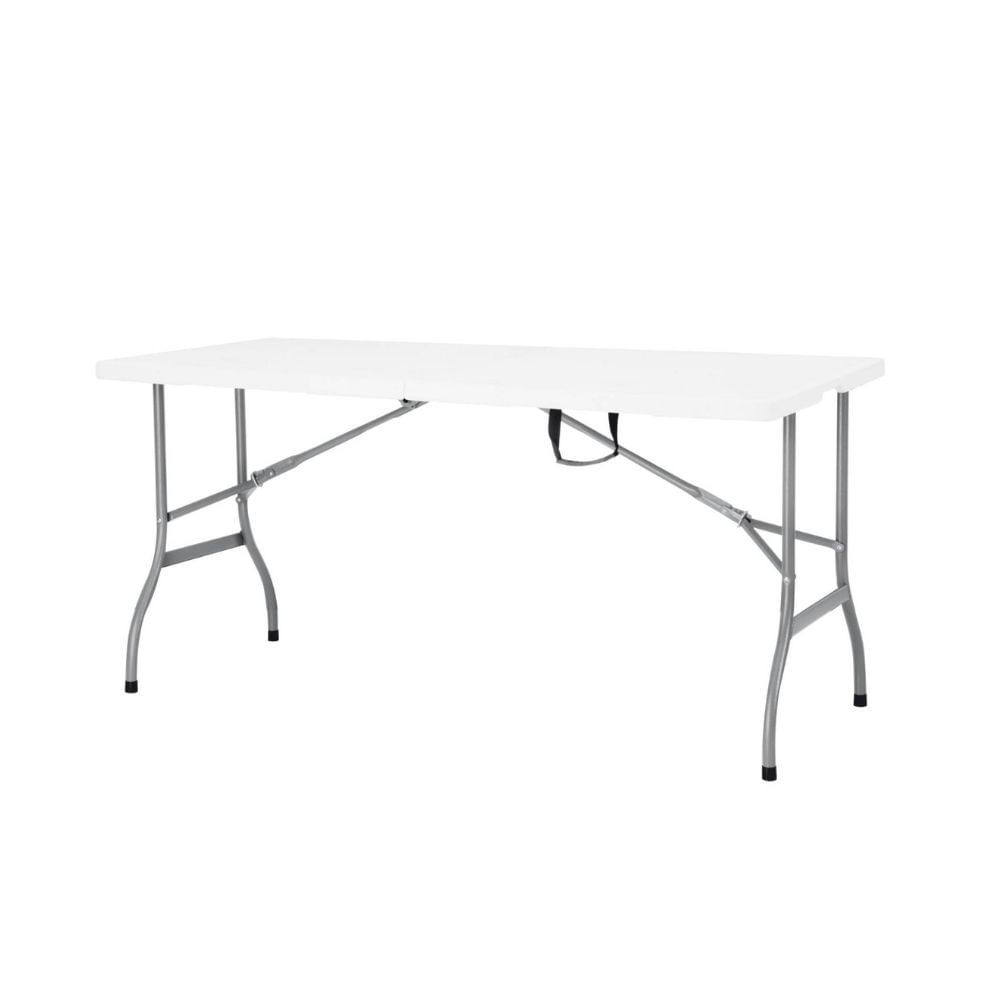 Mesa Plegable Tipo Maleta 180x74x74CM - Blanco