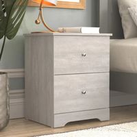 Velador Mesa de Noche Didi Gris R&R MUEBLES