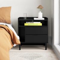 Velador Moderno Zamora Negro R&R MUEBLES
