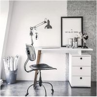 Escritorio Vintage Annya 3 Cajones Color Blanco