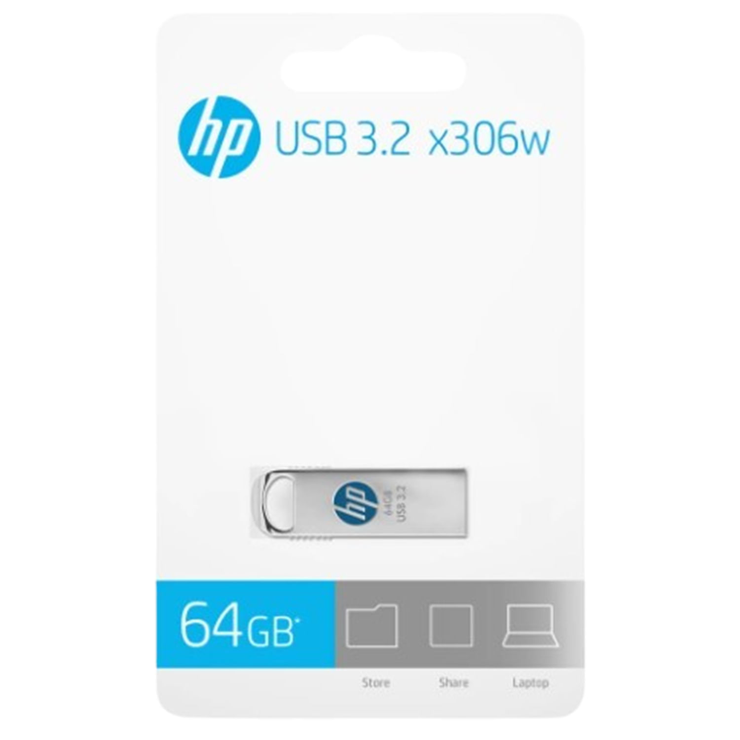 Memoria USB HP 64GB X306W 3.2 Metal