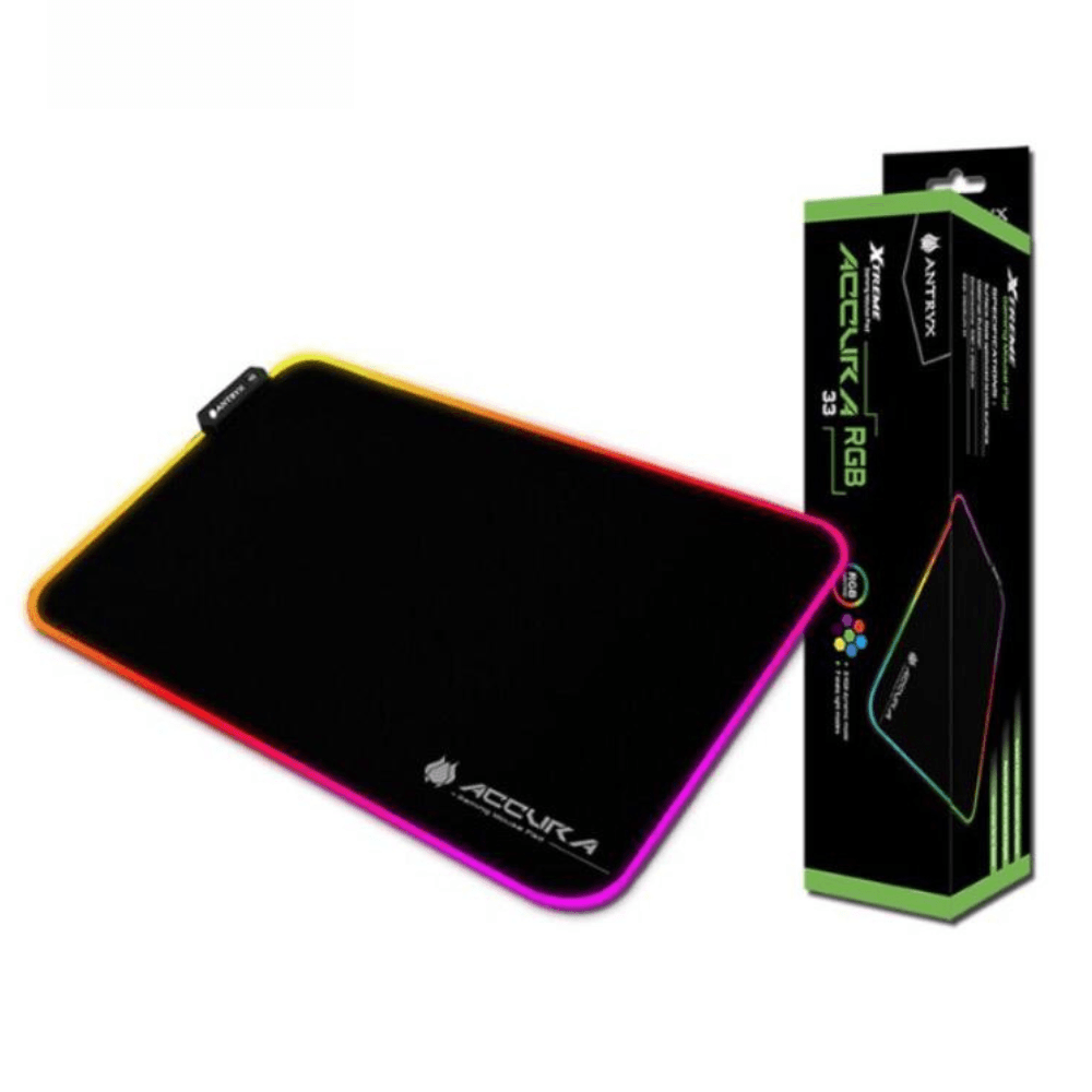 Mouse Pad Gamer Con Luces Rgb Antryx 33x26cm Accura 33 (Amp-1200rgb)