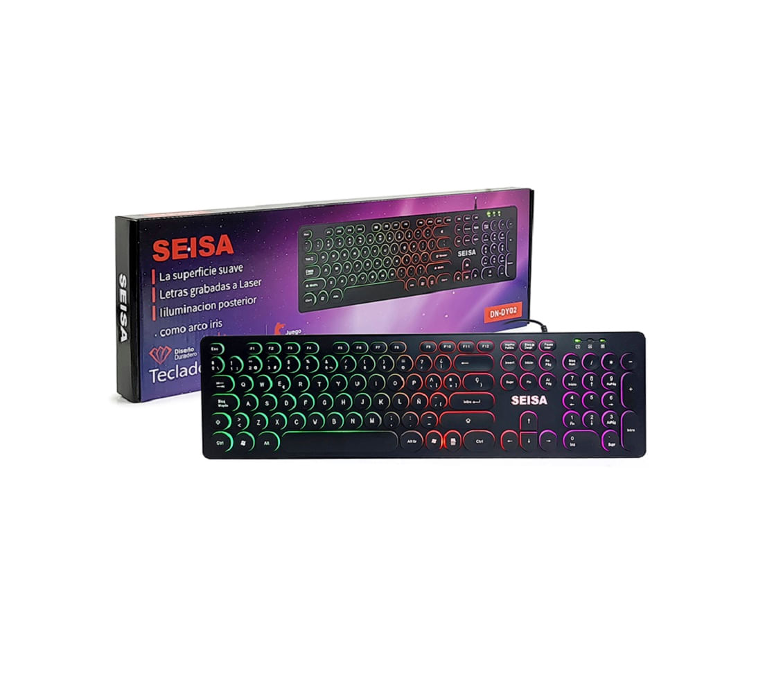 TECLADO GAMER SEISA ORIGINA RETROILUMINADO DNDY02