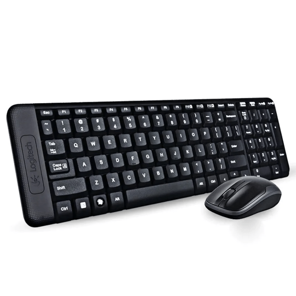 Teclado Y Mouse Inalámbrico Logitech Mk220 Usb Sp Negro