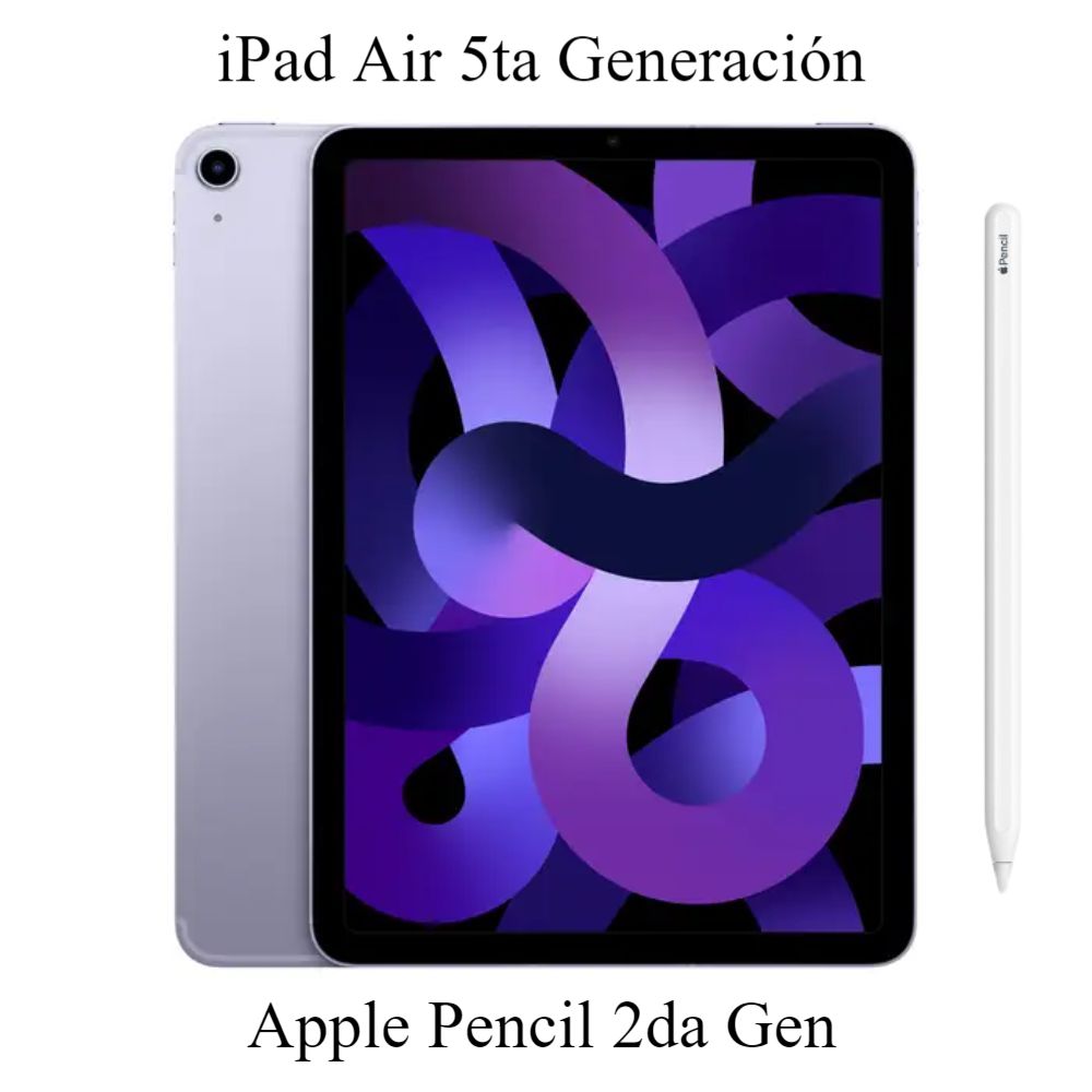 iPad Air 5ta Gen 64GB - Purple + Apple Pencil 2da Gen