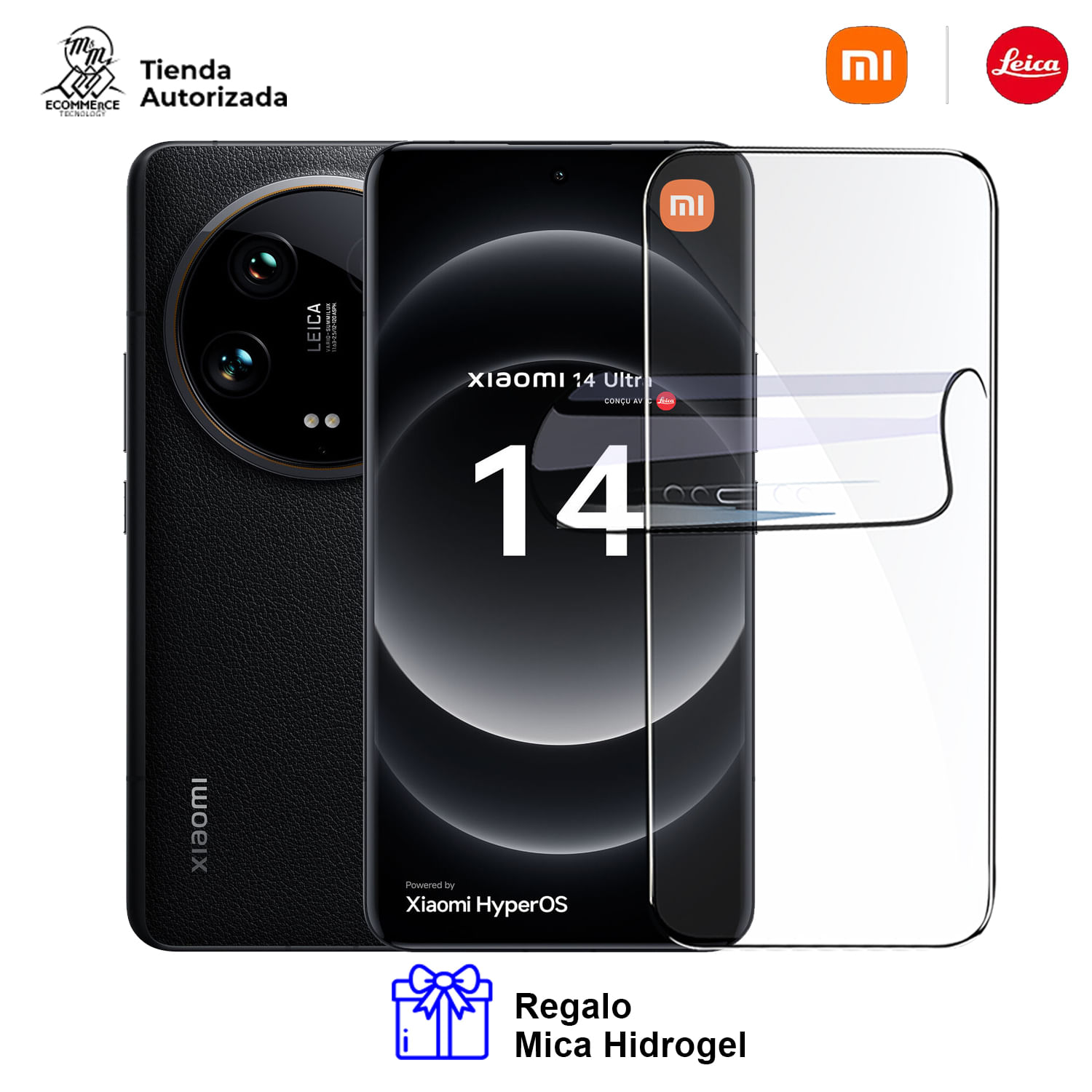 Xiaomi 14 Ultra 16GB Ram Negro 512GB Rom con Mica Hidrogel